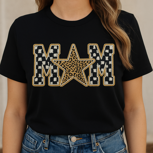 Patch checked/leopard mom patch