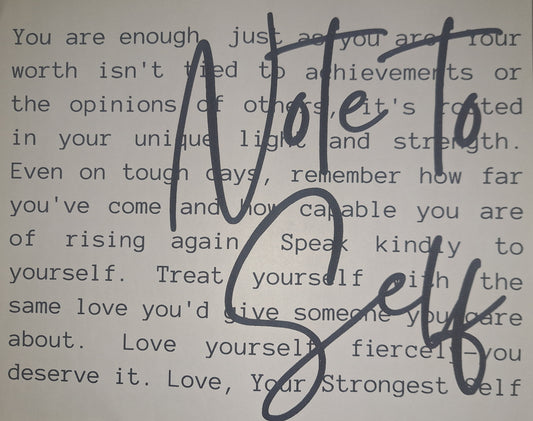 Note to self